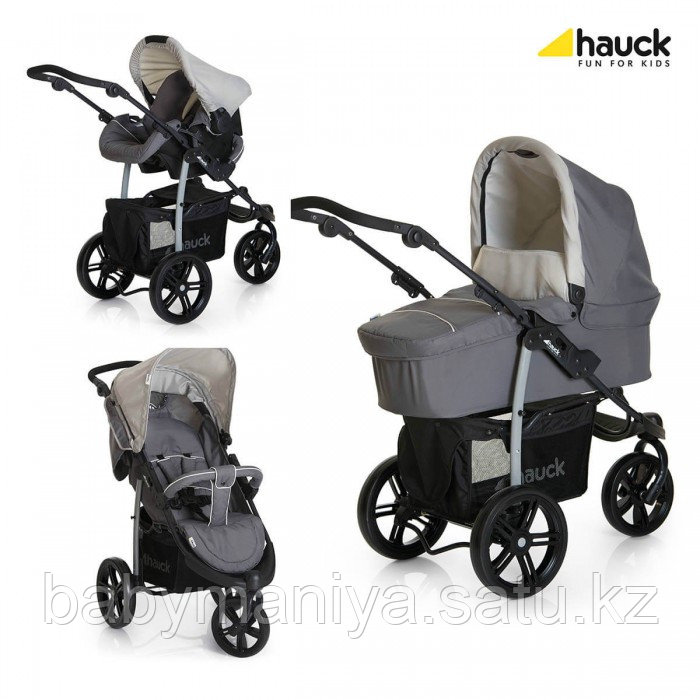 Коляска 3 в 1 Viper Trio Set Hauck серая (Вайпер 3 в 1)