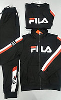 Спортивный мужской костюм-тройка Fila черный