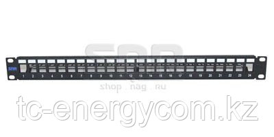 Патч-панель неэкранированная SNR, 24 порта, 19", 1U, для модулей KeyStone, незагруженная