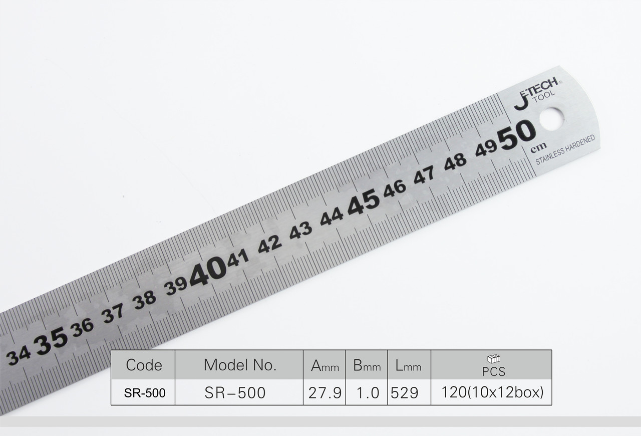 ЛИНЕЙКА МЕТАЛЛИЧЕСКАЯ 50СМ SR-500 Jetech