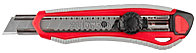 Нож ЗУБР "МАСТЕР" с сегментированным лезвием, двухкомпонентный корпус, механический фиксатор, сталь У8А, 18мм