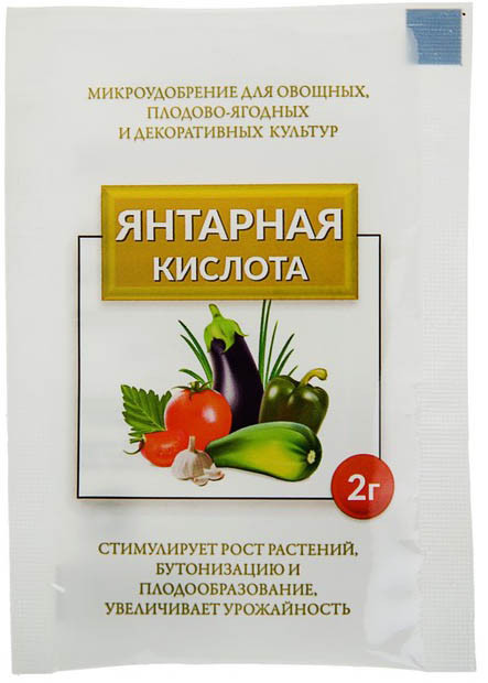 Янтарная кислота. Стимулятор роста растений. 2 г. - фото 1 - id-p56293589