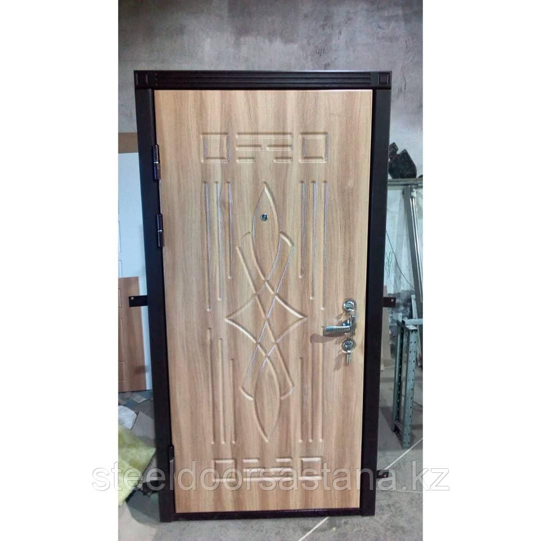Дверь стальная МДФ с двух сторон с комбинированной обналичкой - фото 1 - id-p56303432