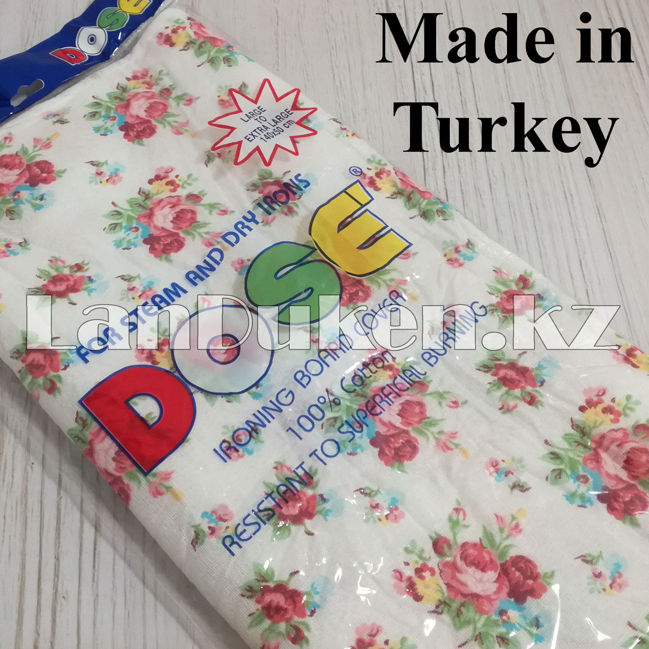 Чехол для гладильной доски DOSE 140х50 см розы, фото 1