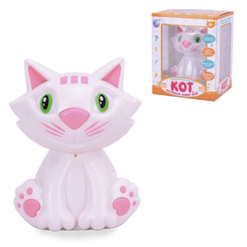 Интерактивная игрушка "Кот, который знает всё" розовый