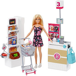 Barbie Игровой набор "Супермаркет" с куколкой Барби