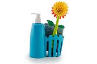 Набор для мытья посуды FLOWER FENCE BRUSH (Голубой)