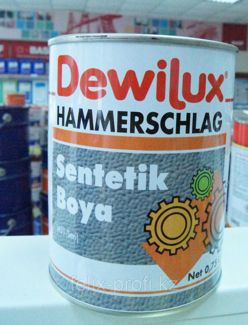 DEWILUX молотковая эмаль 7013, темно-серая, 2,5 л