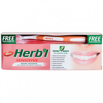 Зубная паста  DABUR HERB'L SENSITIVE ( Для Чувствительной Эмали) 150 Г + Зубна