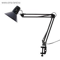 Лампа на зажиме «Сорес», чёрная, E27, 40 Вт