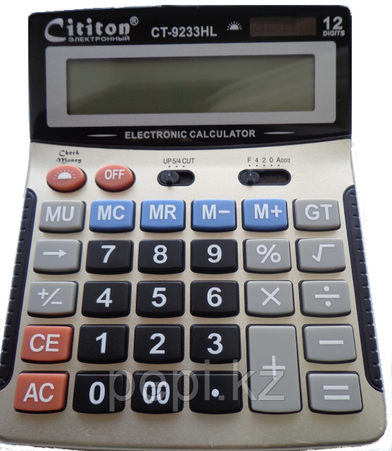 Калькулятор 9233HL 12р, Cititon с детектором валюты (размер 18,5*14,5см)