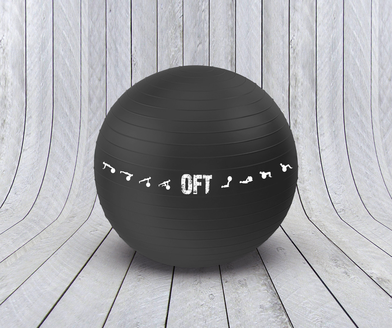 Гимнастический мяч 75 см для коммерческого использования черный (FT-GBPRO-75BK) - фото 2 - id-p56341132