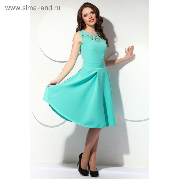 Платье женское, размер 50, цвет мятный П-419/1