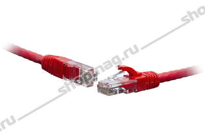 Коммутационный шнур U/UTP 4-х парный cat.6 0.3м PVC standart красный