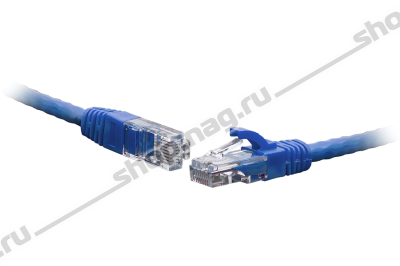 Коммутационный шнур U/UTP 4-х парный cat.5e 1.0м PVC standart синий