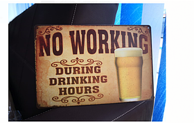 Ретро табличка "Нет времени, выпей пиво"