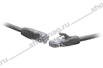 Коммутационный шнур U/UTP 4-х парный cat.6 1.5м PVC standart серый