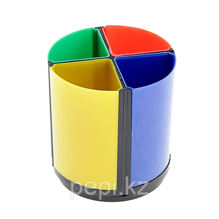 Стакан для ручек круглый "Цветные дольки" пластик - фото 1 - id-p56373328