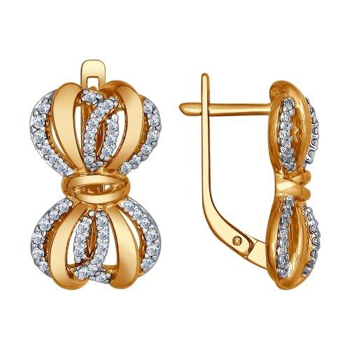 Серьги из серебра с фианитом SOKOLOV 93020779