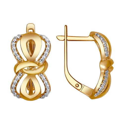 Серьги из серебра с фианитом SOKOLOV 93020758