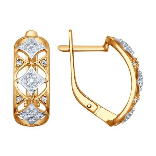 Серьги из серебра с фианитом SOKOLOV 93020755