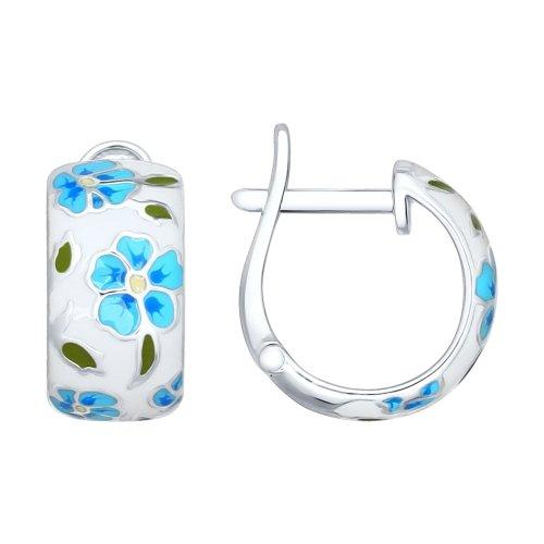 Серьги из серебра с эмалью SOKOLOV 94022263