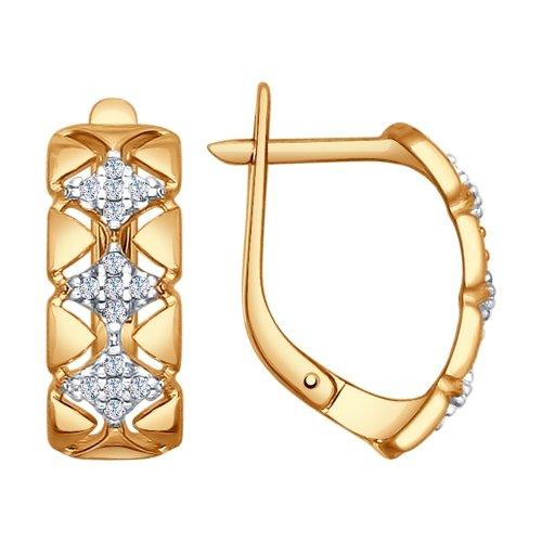 Серебряные серьги с фианитом SOKOLOV 93020747