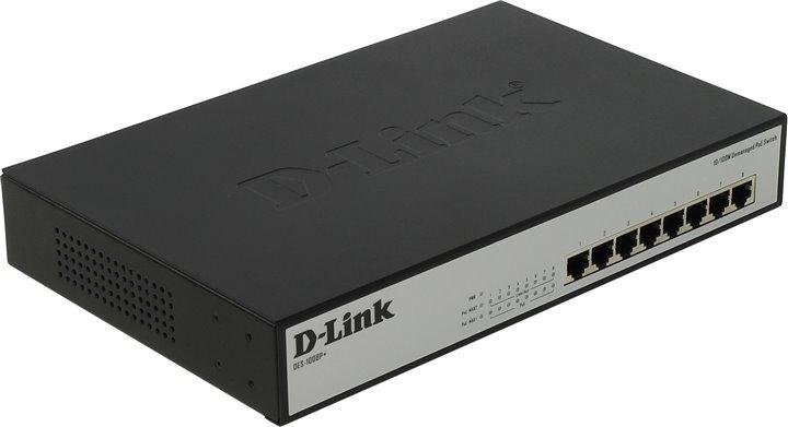 Коммутатор D-Link DES-1008P+