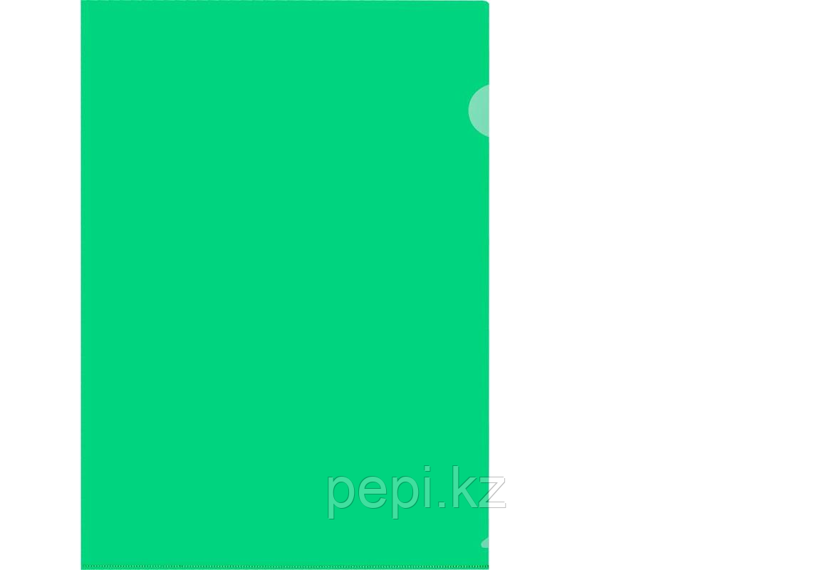 Папка уголок жесткая цветная 0,15мм OfficeSpace зеленый