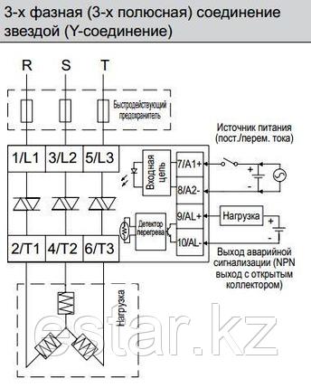 3-х фазное, твердотельное реле 15А, 48-480 В~, фото 2