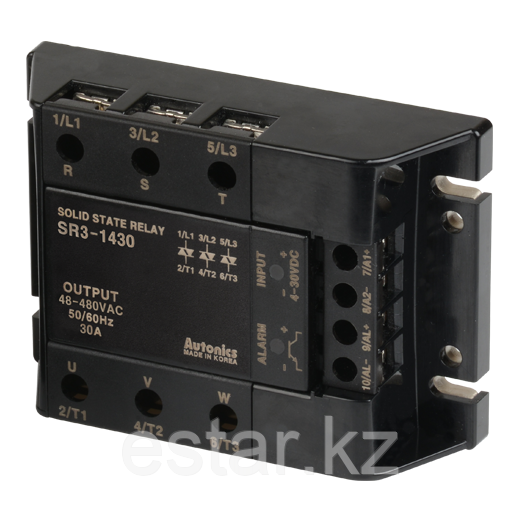 3-х фазное, твердотельное реле 30А, 48-480 В~   