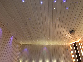 Финская сауна "ЗВЕЗДНОЕ НЕБО" (с парообразователем). Размер = 2,4 х 2,5 х 2,2 м. г. Капчагай, зона отдыха "Мarine Club". 5