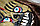 Латексная маска на хэллоуин зомби-череп с кровавыми глазами 030, фото 2