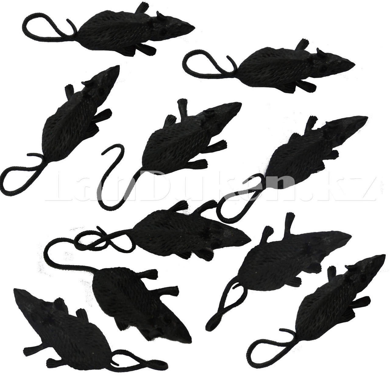 Набор для Хэллоуина Крысы 10 шт черные