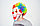Латексная маска на хэллоуин ужасный клоун с радужными волосами 01, фото 5