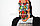 Латексная маска на хэллоуин злобное существо с 3D линзами 02, фото 3