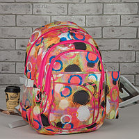 Рюкзак школьный, отдел на молнии, 3 наружных кармана, 2 боковые сетки, с пеналом, цвет красный
