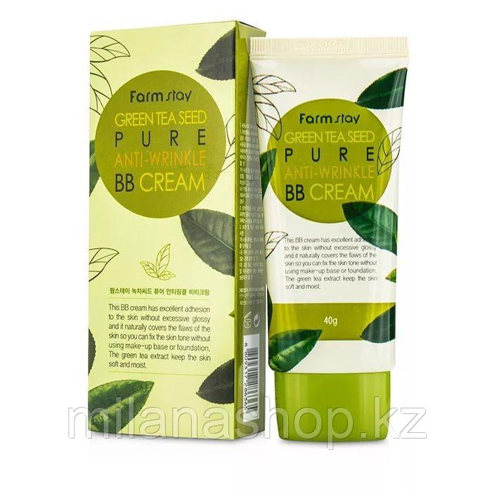 Farm Stay green tea seed pure anti wrinkle BB cream - Многофункциональный разглаживающий ББ-крем