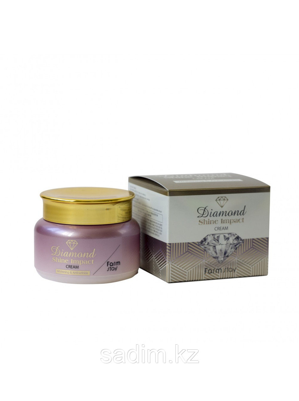 Farm Stay Diamond Shine Impact Cream - Отбеливающий антивозрастной крем для лица (100 гр)