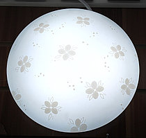 Светильник LED c плафоном, "Серые цветочки", D 27 см