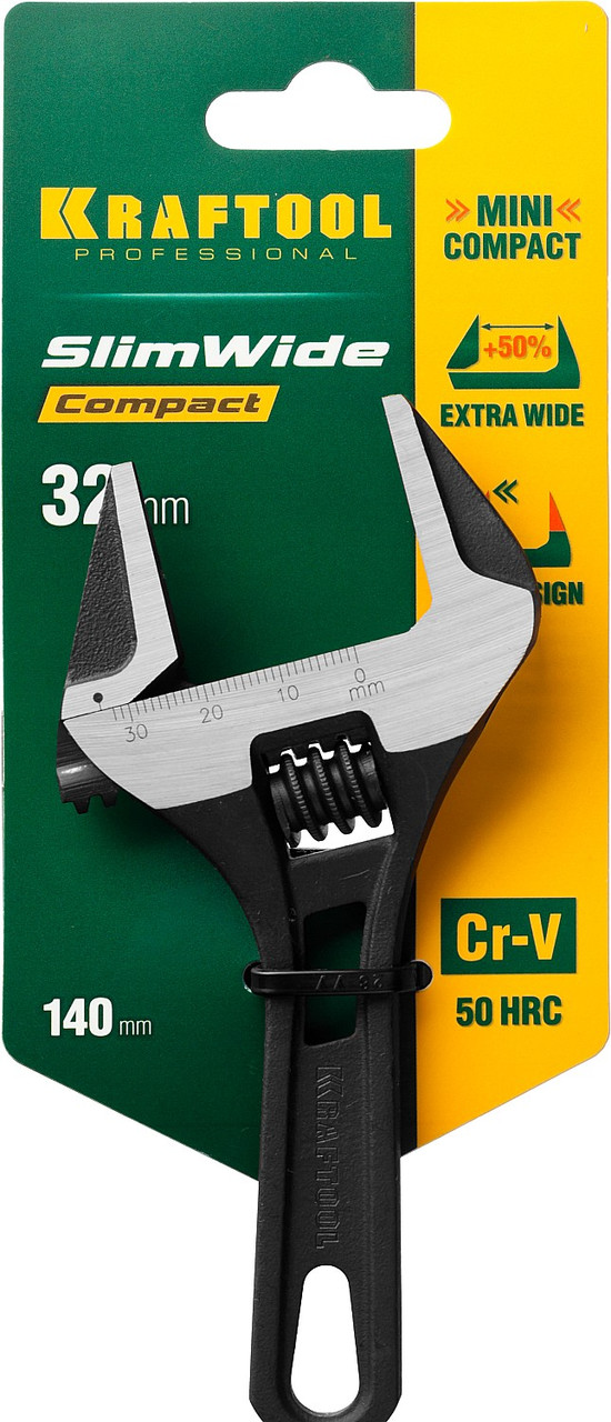 Ключ разводной SlimWide Compact, 140 / 32 мм, KRAFTOOL (27266-20) - фото 3 - id-p55645644