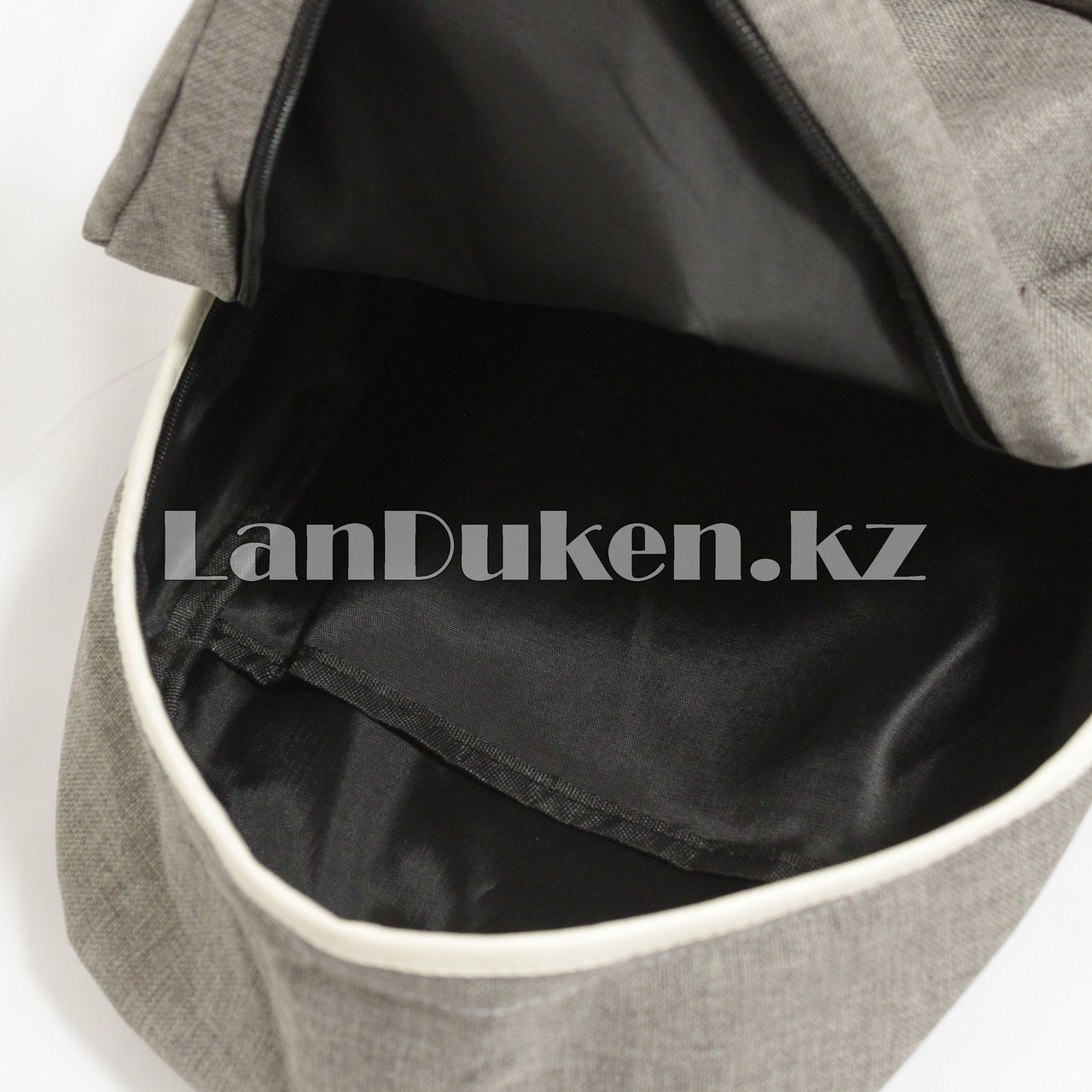 Универсальный школьный рюкзак с ромбиком серый - фото 8 - id-p56447383