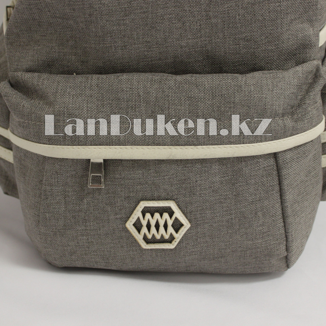 Универсальный школьный рюкзак с ромбиком серый - фото 7 - id-p56447383