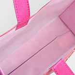 Сумка для покупок "Фламинго", отдел на кнопке, ручки, цвет розовый, фото 3