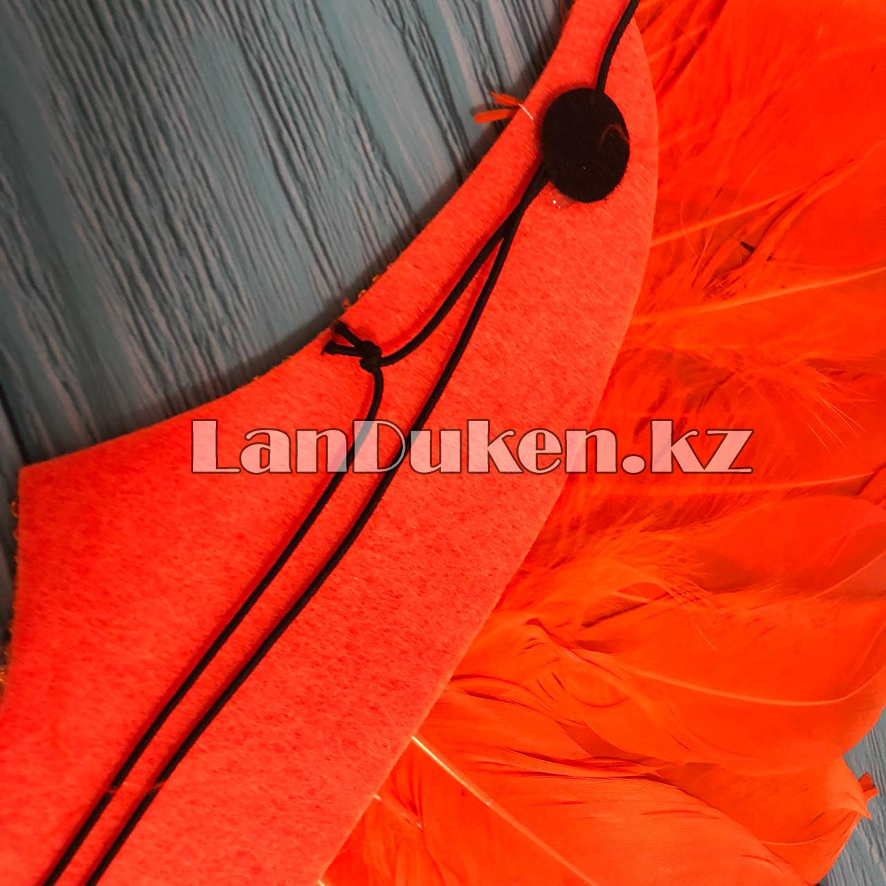Бразильские перья головной убор оранжевые - фото 5 - id-p55079943