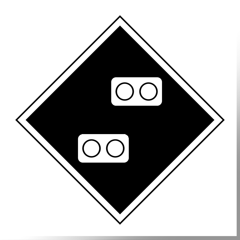 Железнодорожные знак Gd-13 внимание! Токораздел