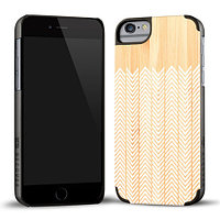 PRINTED FEATHER BAMBOO CASE