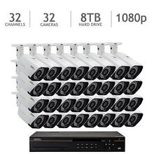 Q-See 32 Channel IP NVR with 8TB HDD, 32 4MP Cameras with 100' Night Vision