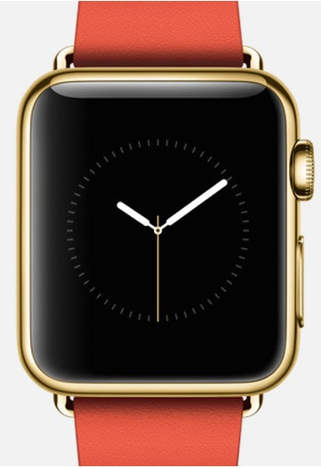 Apple Watch Edition, 38 mm. / Gold Modern Buckle Bright Red - фото 1 - id-p56512391