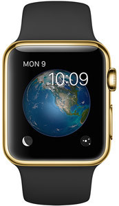 Apple Watch Edition, 38 mm. / Gold Sport Black - фото 1 - id-p56508314